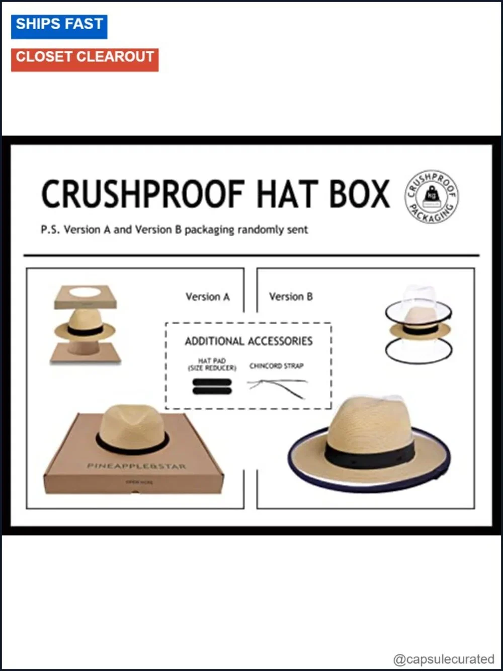 Unisex Straw Fedora UPF50+ Packable Beach Panama Hat Travel